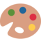 Artist Palette emoji on Twitter